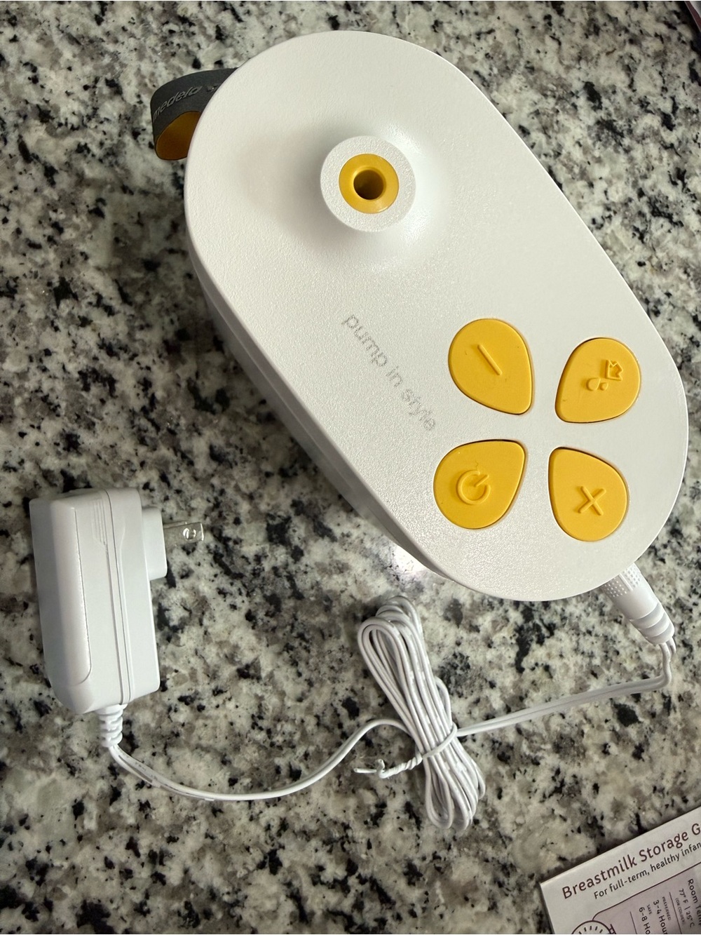 Medela White and Yellow Electric Breast Pump Motor Unit